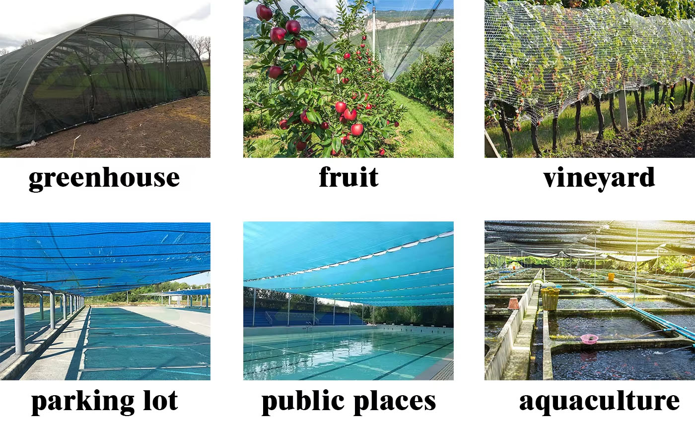 Greenhouse Agricultural Shade Net Black Color waterproof and UV protection-65