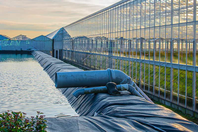 Outdoor irrigation pond